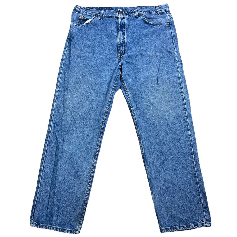 VTG 90s Levis 505 Orange Tab Jeans Mens Size 40x30 Blue Regular Fit Straight Leg
